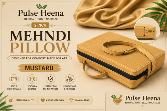 MEHANDI PILLOW MUSTARD COLOUR 2 INCH